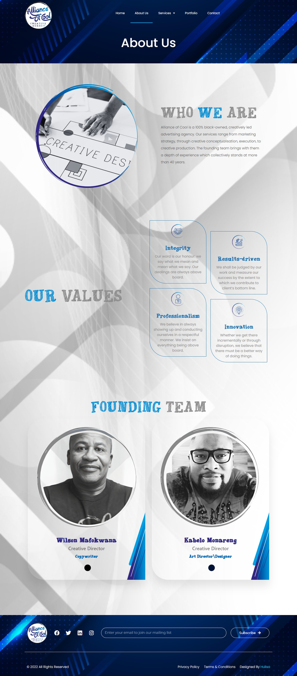 Alliance of Cool — Agency story and positioning