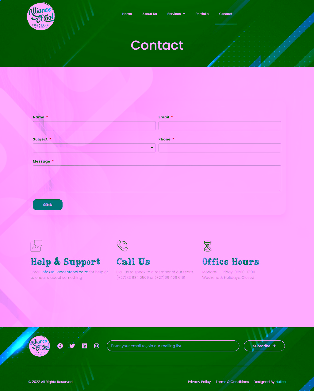 Alliance of Cool: Contact journey