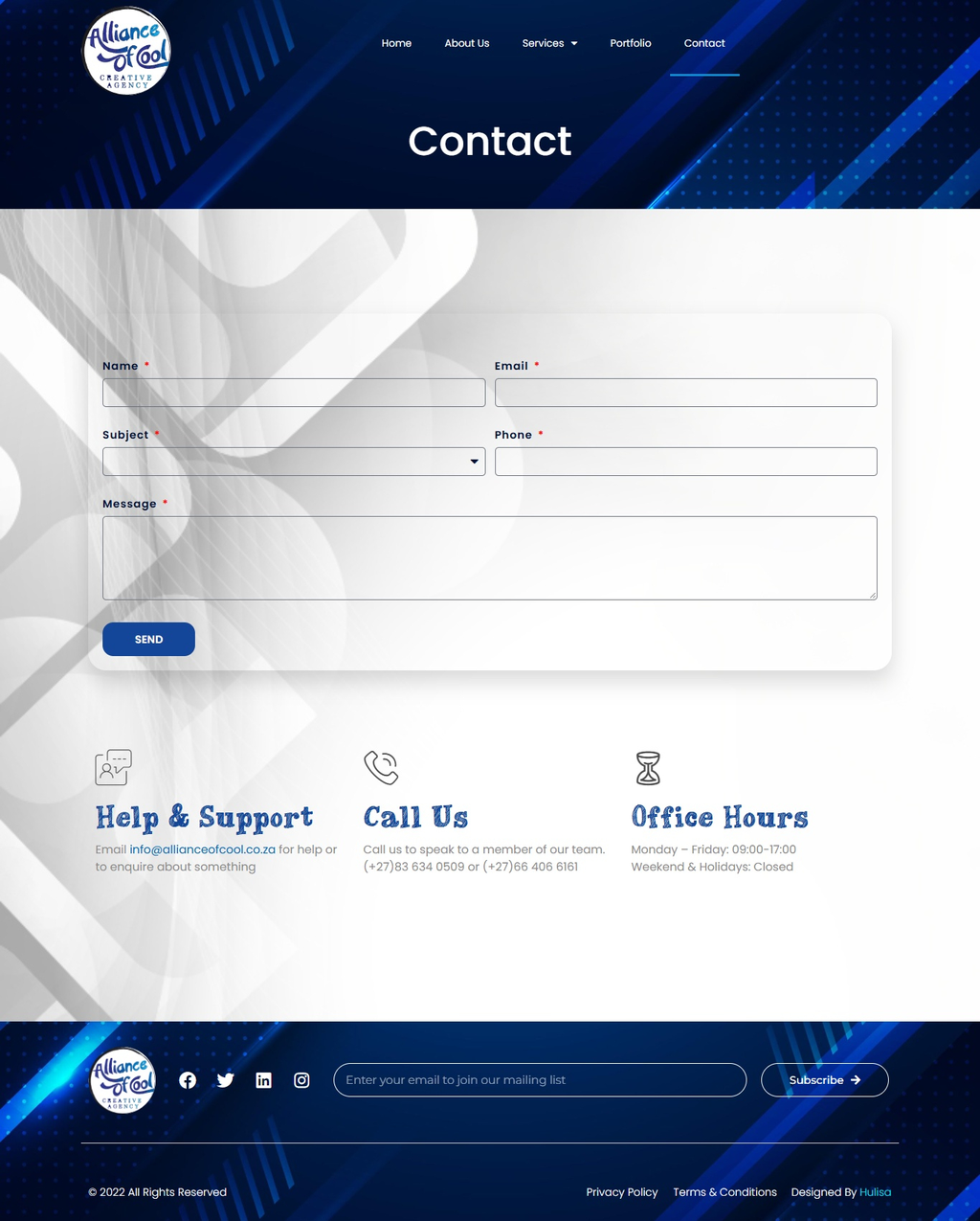 Alliance of Cool — Contact journey