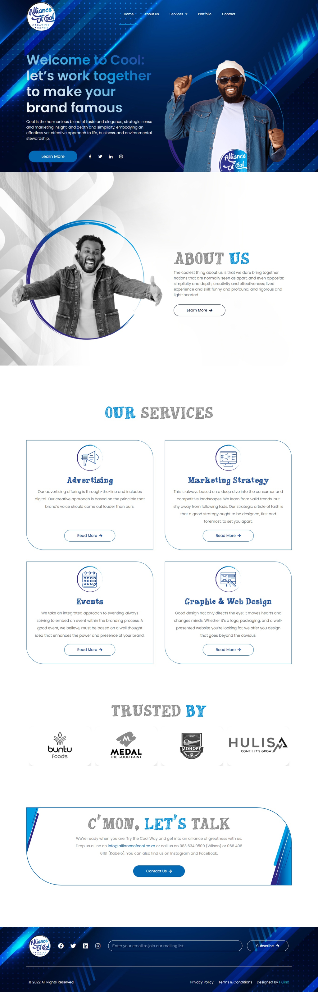 Alliance of Cool — Complete homepage journey