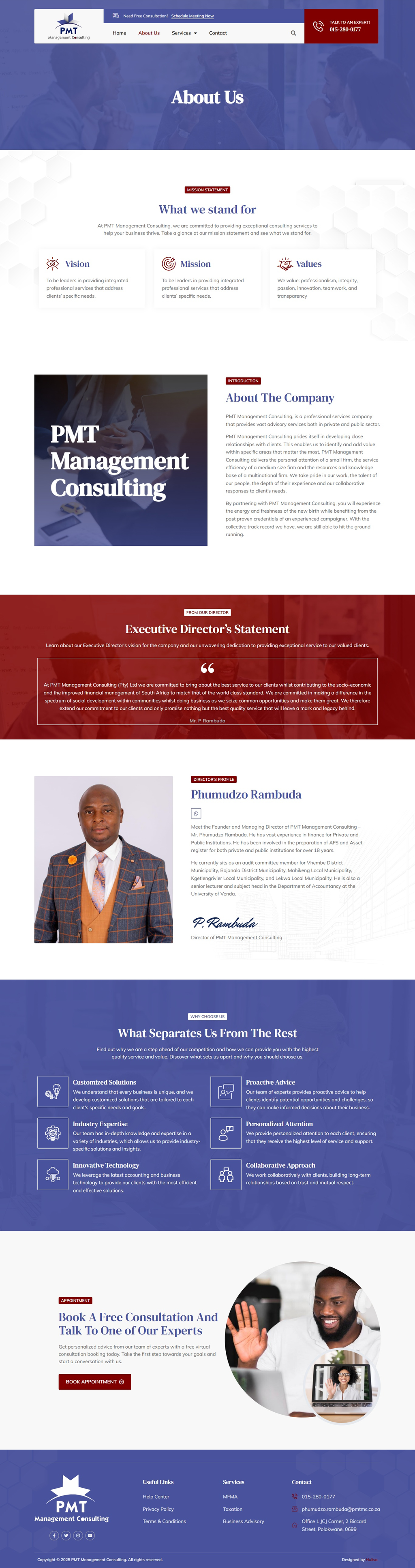 PMT Management Consulting — Firm story and credibility