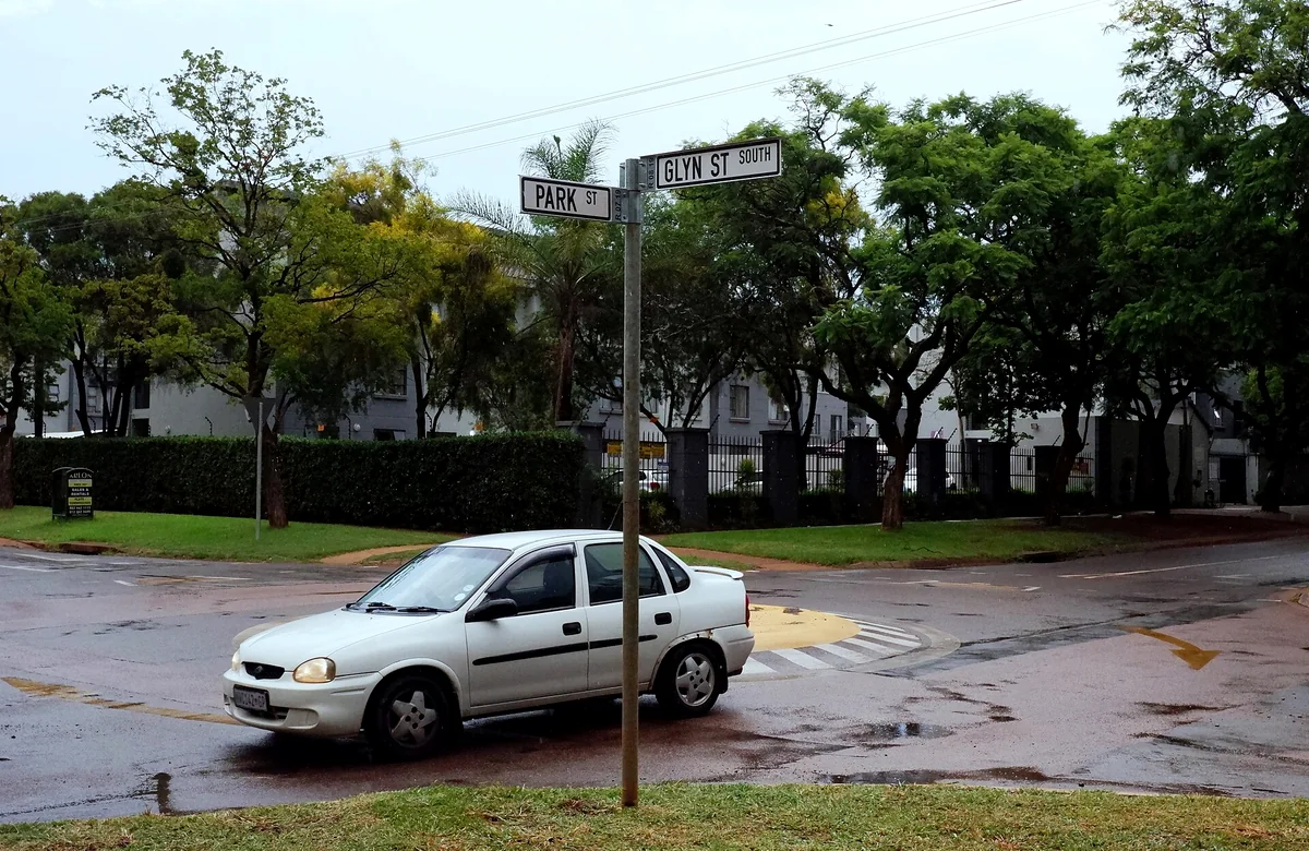 Urban streetscape in the Hatfield area of Pretoria