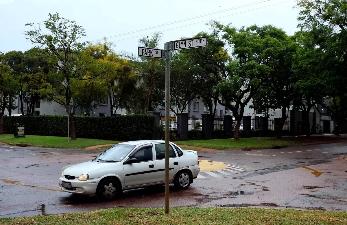 Urban streetscape in the Hatfield area of Pretoria